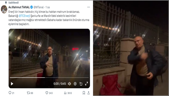 CHP’li Tanal’den Enerji Bakanlığı önünde oturma eylemi