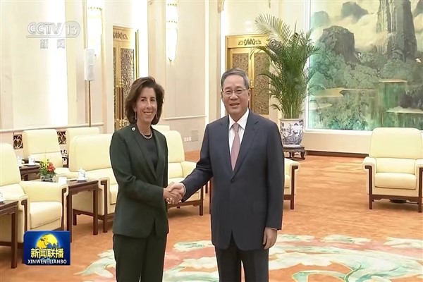 Çin Başbakanı, ABD Ticaret Bakanı'nı kabul etti