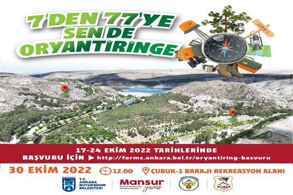 Çubuk-1 Barajı Oryantiring etkinliğine ev sahipliği yapacak