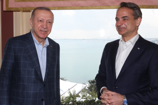 Cumhurbaşkanı Erdoğan, Yunanistan Başbakanı  Miçotakis’i Vahdettin Köşkü’nde kabul etti