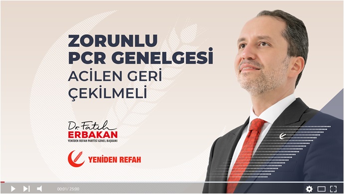 Fatih Erbakan'dan Zorunlu PCR Testi Açıklaması