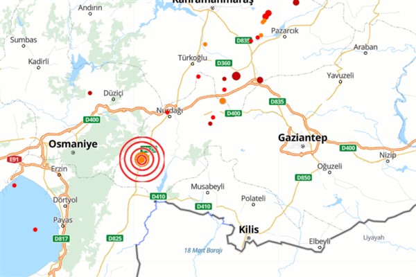 Gaziantep'te 4.6 büyüklüğünde deprem