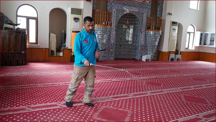 Haliliye Belediyesinden camilerde Bayram namazı hazırlığı