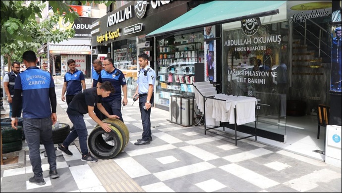 Haliliye'de kapsamlı kaldırım denetimi :İşgale yer yok-(VİDEO)
