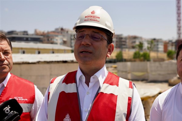 İmamoğlu davayla ilgili ilk açıklamasını metro şantiyesinde yaptı