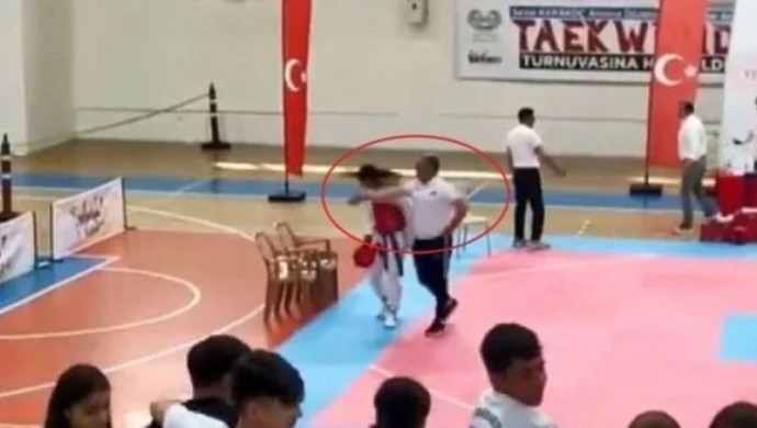 Kadın sporcuya antrenörden şiddet
