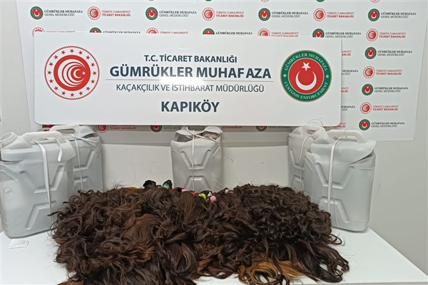 Kapıköy Gümrük Kapısı’nda 56 kilo 230 gram insan saçı ele geçirildi 