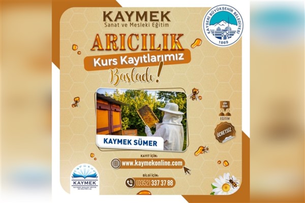Kayseri Büyükşehir KAYMEK’in arıcılık kursu kayıtları başladı