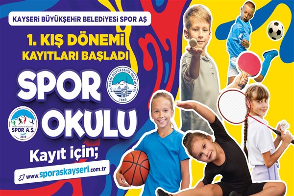 Kayseri'de kış dönemi spor okulu kayıtları başladı