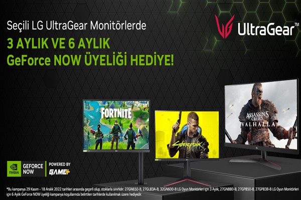 LG’den monitör alanlara GeForce NOW, GAME+ Premium üyeliği hediye 