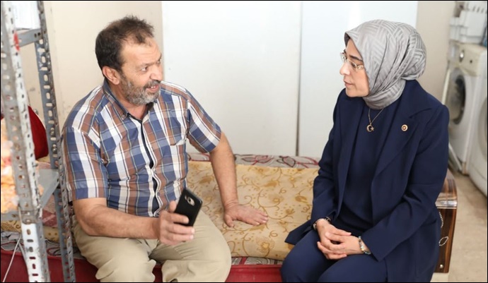 Milletvekili Yazmacı Filistinli mağdurları ziyaret etti