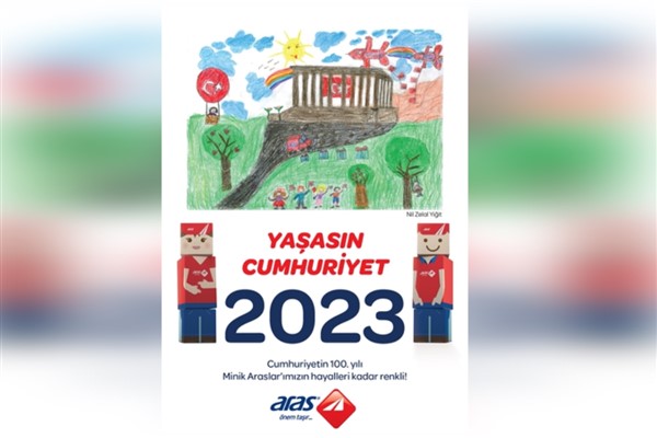 Minik Araslar 100. yıl coşkusunu resimleriyle Aras Kargo 2023 takvimine taşıdı