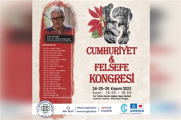 Muğla Büyükşehir, Cumhuriyet ve Felsefe Kongresi düzenliyor