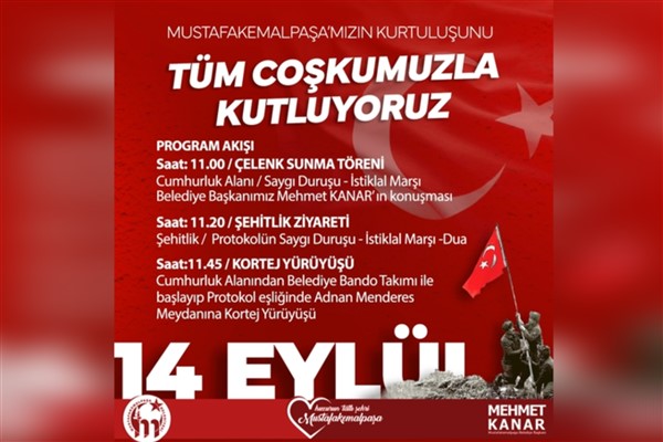 Mustafakemalpaşa’nın 101. yılı kutlanacak