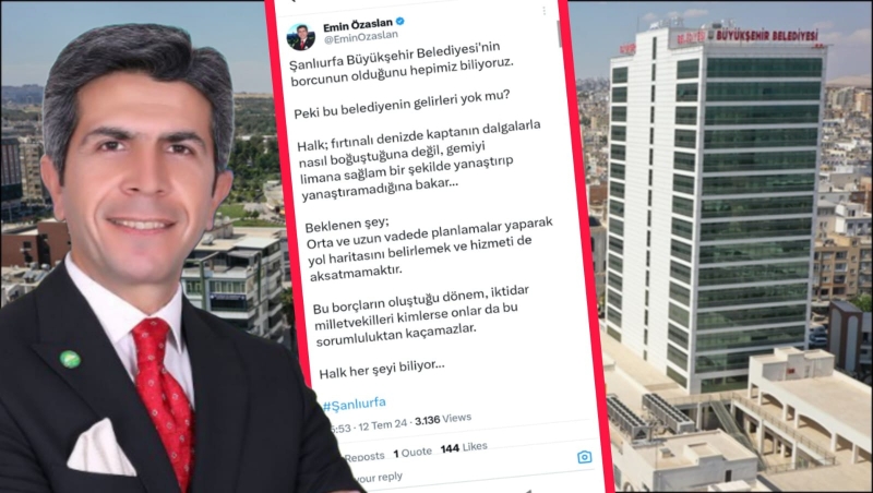 Özaslan'dan Büyükşehir'e Borç Eleştirisi : 