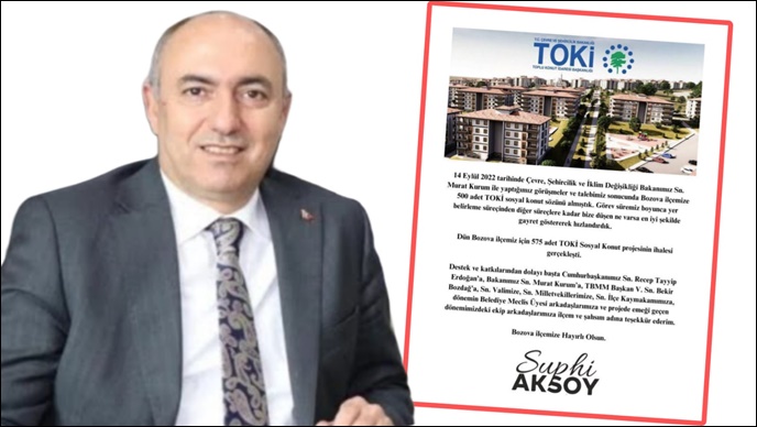 ÖZEL HABER | Bozova Önceki belediye başkanı Suphi Aksoy'dan TOKİ Açıklaması