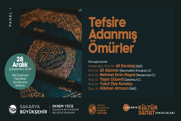 Sakarya'da ‘Tefsire Adanmış Bir Ömür’ paneli gerçekleştirilecek