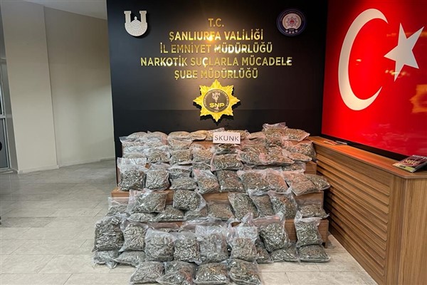 Şanlıurfa'da 46 kilo 500 gram uyuşturucu ele geçirildi