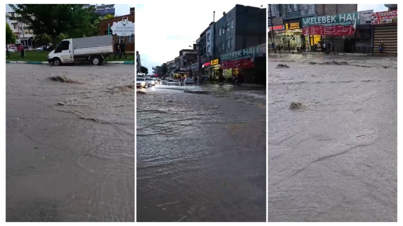Şanlıurfa'da 20 Dakikalık Sağanak Yağmur Sele Neden Oldu