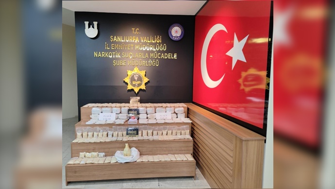 Şanlıurfa'da 29 kilo 650 gram esrar ele geçirildi