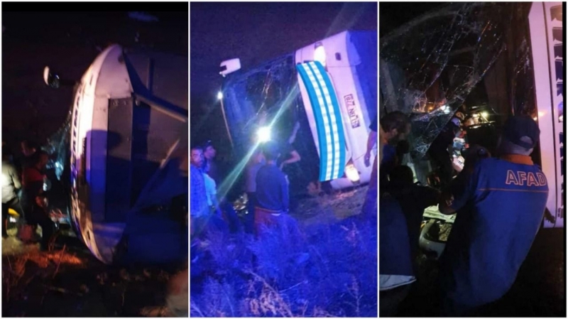Şanlıurfa'da otobüs devrildi: 10 yaralı