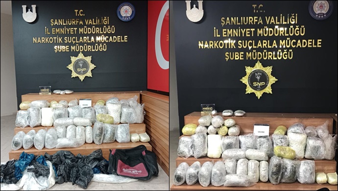 Şanlıurfa'da uyuşturucu operasyonu