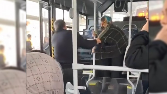 Şanlıurfa'da yaşlı kadın zorla otobüsten indirildi