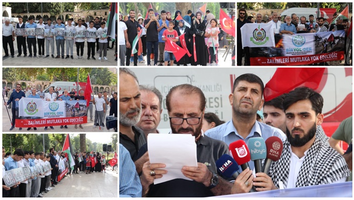 Şanlıurfa'dan Gazze'de yaşanan soykırıma tepki-(VİDEO)