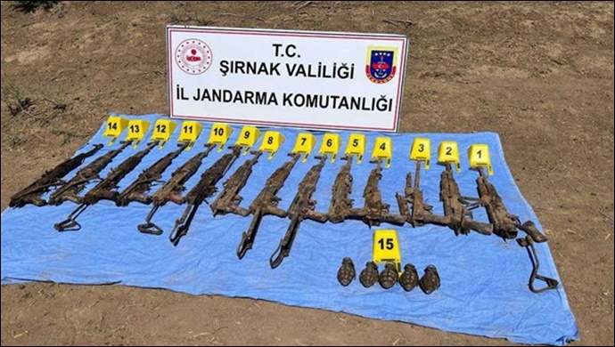 Şırnak'ta çok sayıda mühimmat ele geçirildi