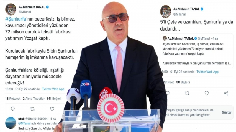 Tanal'dan Sert Tepki : ‘'Kavurmacılar Yüzünden 72 Milyon Avroluk Yatırım Gitti''