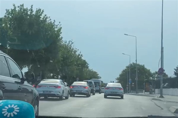Trafikte makas atan sürücüler tehlike yarattı 