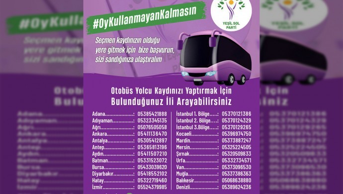Yeşil Sol Parti’den hareketli seçmenlere çağrı
