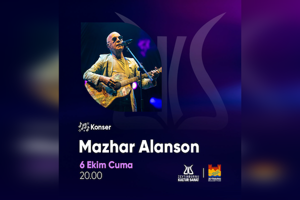 Zeytinburnu Kültür Sanat sezonu Mazhar Alanson konseriyle açıyor